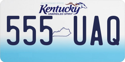 KY license plate 555UAQ