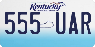 KY license plate 555UAR