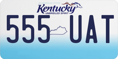 KY license plate 555UAT