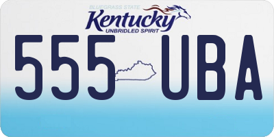 KY license plate 555UBA