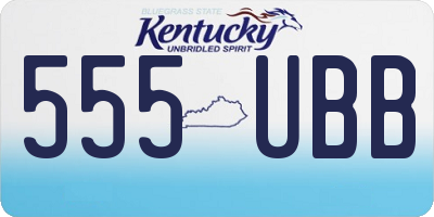 KY license plate 555UBB