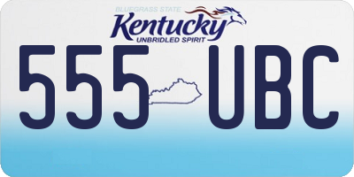 KY license plate 555UBC