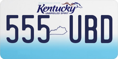 KY license plate 555UBD