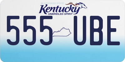 KY license plate 555UBE