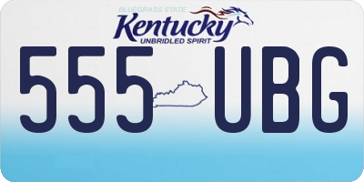 KY license plate 555UBG