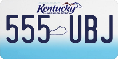 KY license plate 555UBJ