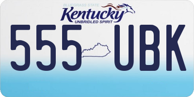 KY license plate 555UBK