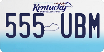 KY license plate 555UBM