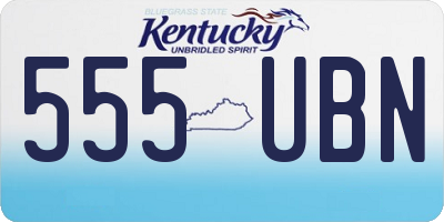 KY license plate 555UBN