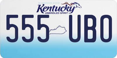 KY license plate 555UBO