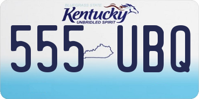 KY license plate 555UBQ