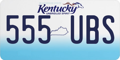 KY license plate 555UBS