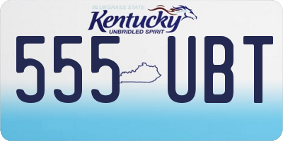 KY license plate 555UBT