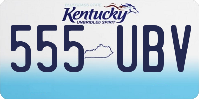 KY license plate 555UBV