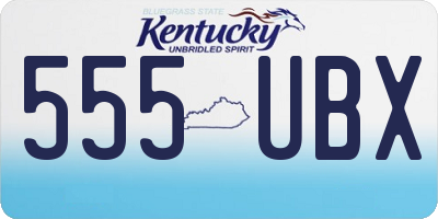 KY license plate 555UBX