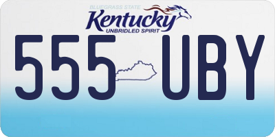 KY license plate 555UBY