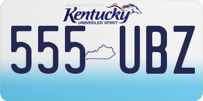 KY license plate 555UBZ