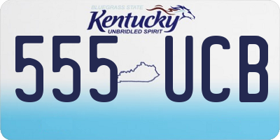 KY license plate 555UCB