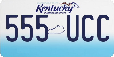 KY license plate 555UCC