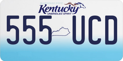 KY license plate 555UCD