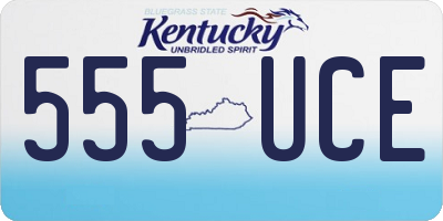 KY license plate 555UCE