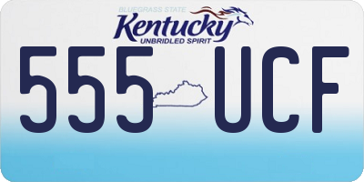 KY license plate 555UCF