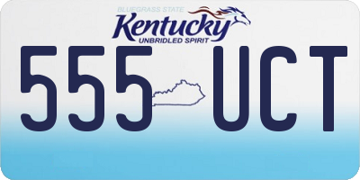 KY license plate 555UCT