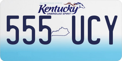 KY license plate 555UCY