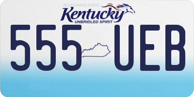 KY license plate 555UEB