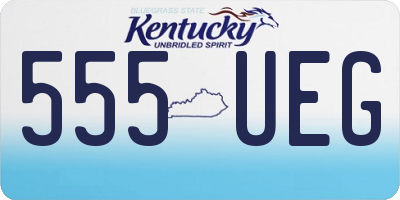 KY license plate 555UEG