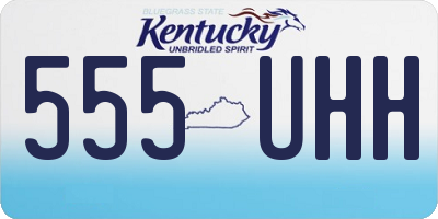 KY license plate 555UHH