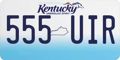 KY license plate 555UIR