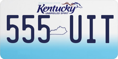 KY license plate 555UIT