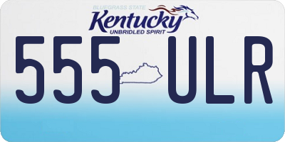 KY license plate 555ULR