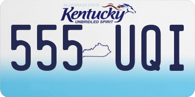 KY license plate 555UQI