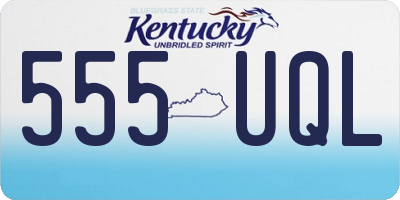 KY license plate 555UQL