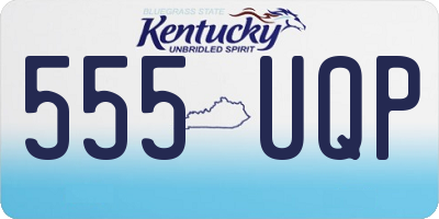 KY license plate 555UQP