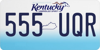 KY license plate 555UQR