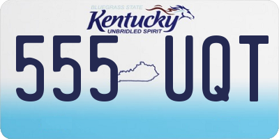 KY license plate 555UQT