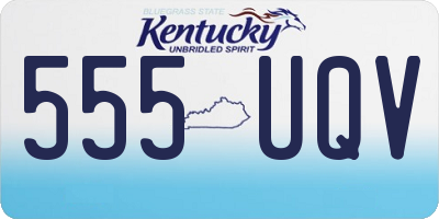 KY license plate 555UQV