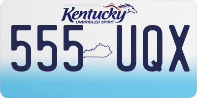 KY license plate 555UQX