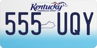 KY license plate 555UQY