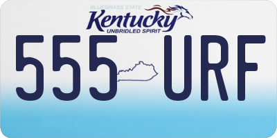 KY license plate 555URF