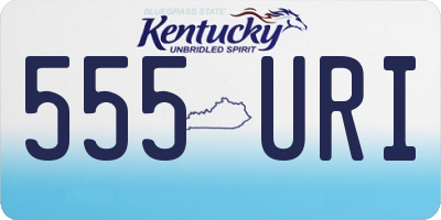 KY license plate 555URI