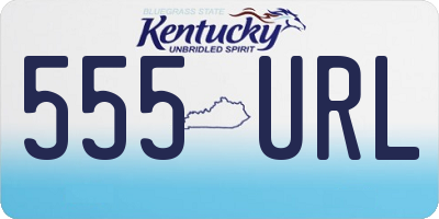 KY license plate 555URL