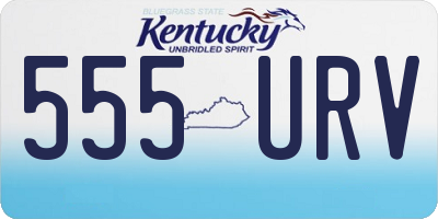KY license plate 555URV