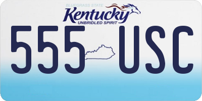 KY license plate 555USC