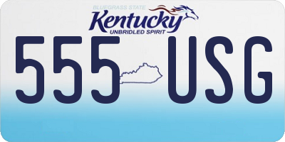 KY license plate 555USG