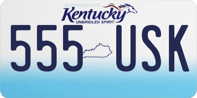 KY license plate 555USK