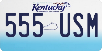 KY license plate 555USM